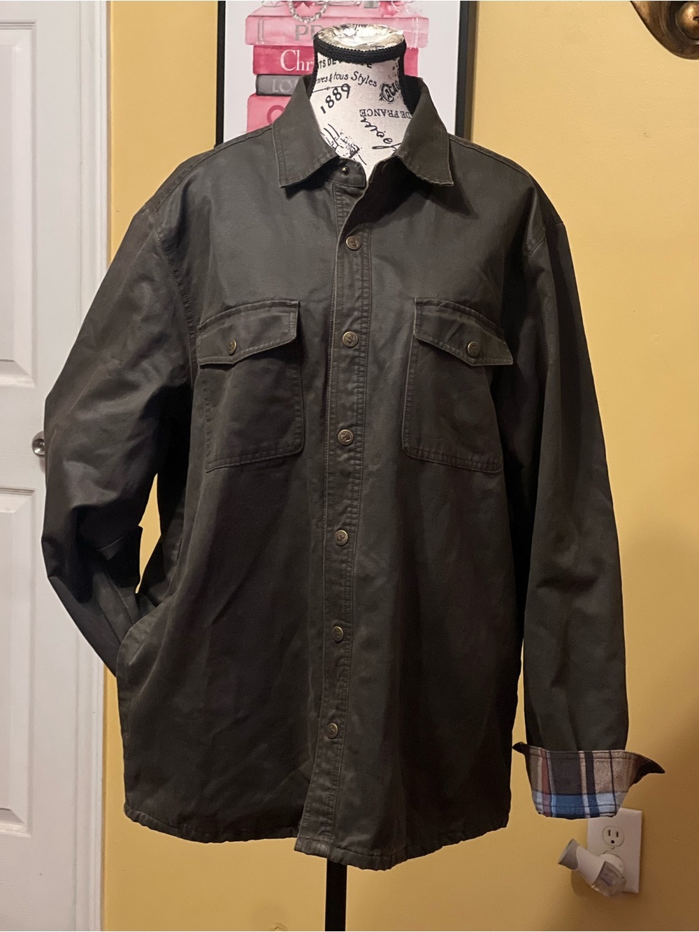 North River Coated Shacket dark gray Long-Sleeve shirt jacket size L - Picture 7 of 14